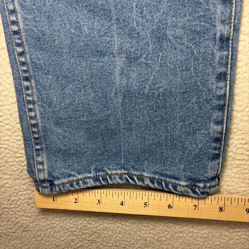 Khaite Benny Crop Flare Jeans Women 30x26 Blue High Rise Stretch Denim Designer - Picture 9 of 9
